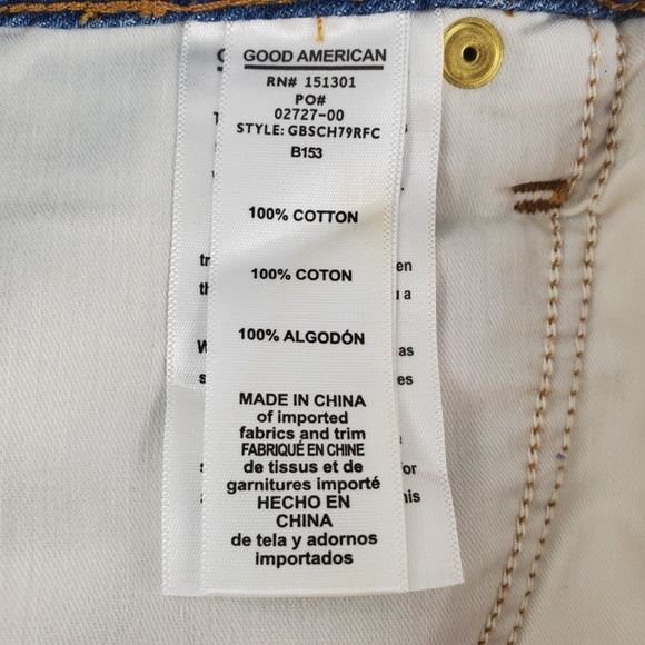 NWT GOOD AMERICAN Bombshell Denim Short Size 24 100%cotton - Picture 8 of 16